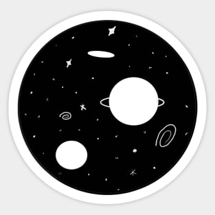 Aesthetic Planet Galaxy Sticker Sticker